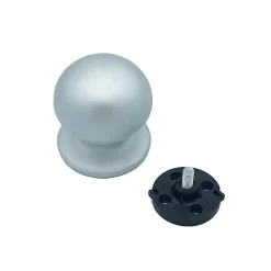 Best Hardwarexchange Bouton tirant de porte fixe D70 mm en aluminium Gris argent - breveté