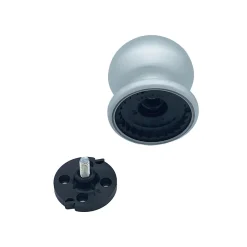 Best Hardwarexchange Bouton tirant de porte fixe D70 mm en aluminium Gris argent - breveté