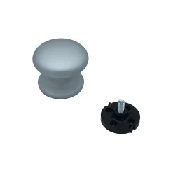 Best Hardwarexchange Bouton tirant de porte fixe D70 mm en aluminium Gris argent - breveté