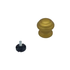 Best Hardwarexchange Bouton tirant de porte fixe D60 mm en aluminium Or satiné - breveté - lot de 6 boutons
