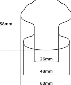 Best Hardwarexchange Bouton tirant de porte fixe D60 mm en aluminium Or satiné - breveté - lot de 6 boutons