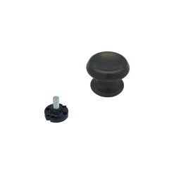 Best Hardwarexchange Bouton tirant de porte fixe D60 mm en aluminium Marron foncé - breveté - lot de 6 boutons