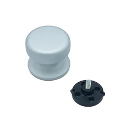 Clearance Hardwarexchange Bouton tirant de porte fixe D70 mm en aluminium GRIS ARGENT - breveté