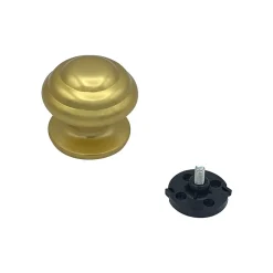 Clearance Hardwarexchange Bouton tirant de porte fixe D80 mm en aluminium Or poli - breveté - lot de 6 boutons
