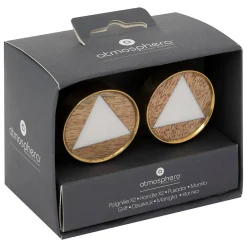 Atmosphera Créateur D'Intérieur Boutons de meuble x2 Isla en manguier & laiton D3,8cm - Atmosphera* Bouton De Meuble