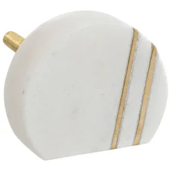 Atmosphera Créateur D'Intérieur Boutons de meuble x2 Maeva en marbre & laiton D4cm blanc - Atmosphera* Bouton De Meuble