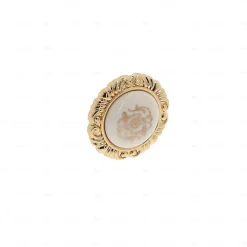 Hardwarexchange Boutons pour meubles en zamac et Porcelaine Diamètre 41 plaqué or* Bouton De Meuble