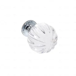 Hardwarexchange Boutons pour meubles en zamac et cristal Diamètre 45 chrome poli* Bouton De Meuble