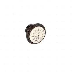 Hardwarexchange Boutons pour meubles en zamac et Porcelaine Diamètre 35 Brun alu* Bouton De Meuble
