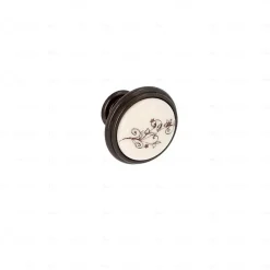 Hardwarexchange Boutons pour meubles en zamac et Porcelaine Diamètre 35 Brun alu* Bouton De Meuble
