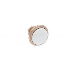 Hardwarexchange Boutons pour meubles en zamac et Porcelaine Diamètre 35 Or mat rose, Lot de 6