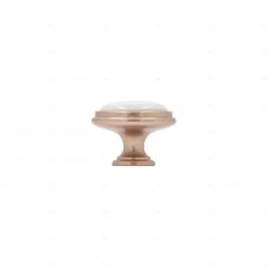 Hardwarexchange Boutons pour meubles en zamac et Porcelaine Diamètre 35 Or mat rose, Lot de 6