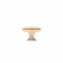 Discount Hardwarexchange Boutons pour meubles en zamac et Porcelaine Diamètre 35 Patine royale en or ivoire