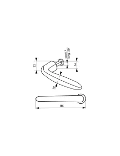 Sale Thirard Béquille Deauville pour porte, carré 7mm, blanc -