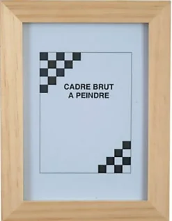 Cadre en bois brut à peindre l.13 x H.18 cm* Cadre 13 X 18 Cm