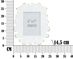Mauro Ferretti Cadre en métal blanc 25x14,5x27,7 cm* Cadre 13 X 18 Cm