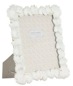 Hot Mauro Ferretti Cadre en résine blanche avec des feuilles 28,5x1,7x33 cm