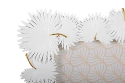 Hot Mauro Ferretti Cadre en résine blanche avec des feuilles 28,5x1,7x33 cm