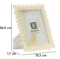 Outlet Mauro Ferretti Cadre en résine crème 21,3x1,7x26,5 cm (mesure interne 15x20 cm)