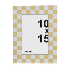 Ornami Cadre photo à carreaux vichy jaune 10 x 15 cm* Cadre 10 X 15 Cm