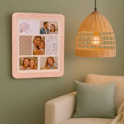 Ornami Cadre photo 7 vues en rotin 45x50cm* Cadre 10 X 15 Cm|Cadre