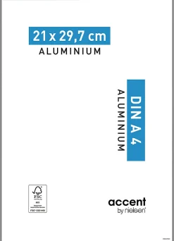 Clearance Nielsen Cadre photo aluminium argent mat Accent l.21 x H.29,7 cm