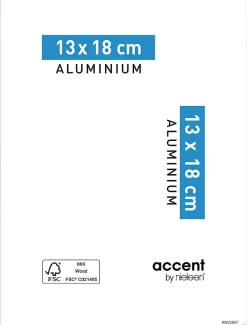 Outlet Nielsen Cadre photo aluminium Accent or mat l.13 x H.18 cm