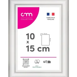 Online CM Creation Cadre photo Bella blanc mat l.14 x H.19 cm