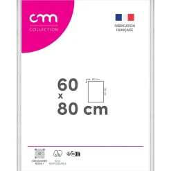 CM Creation Cadre photo Bella blanc mat l.84 x H.64 cm* Cadre 60 X 80 Cm