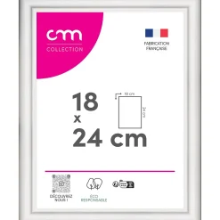 CM Creation Cadre photo Bella blanc mat l.22 x H.30 cm* Cadre 18 X 24 Cm