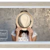Best Emdedesign Cadre photo effet bois clair et blanc l.10 x H.15 cm Emde