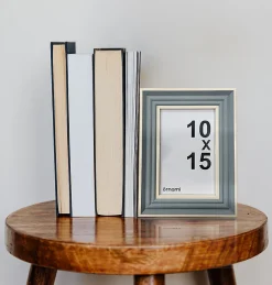 Sale Ornami Cadre photo effet moulure vert et gris 10 x 15 cm