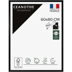 Ceanothe Cadre photo essentiel exposition noir 60x80 cm Fabriqué en France* Cadre 60 X 80 Cm|Cadre