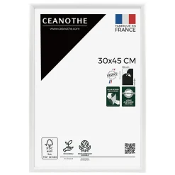 Ceanothe Cadre photo essentiel exposition blanc 30x45 cm Fabriqué en France* Cadre 30 X 40 Cm - A3