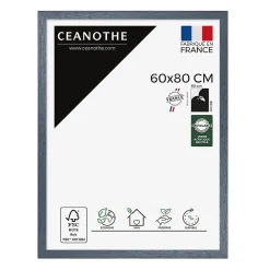 Ceanothe Cadre photo karma gris bleuté 60x80 cm Fabriqué en France* Cadre 60 X 80 Cm|Cadre