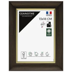 Best Ceanothe Cadre photo luna ébène doré 13x18 cm Fabriqué en France