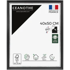 Discount Ceanothe Cadre photo pandore noir argent 40x50 cm Fabriqué en France