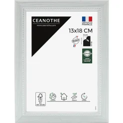Brio Cadre photo perle gris clair 13x18 cm Fabriqué en France* Cadre 13 X 18 Cm|Cadre