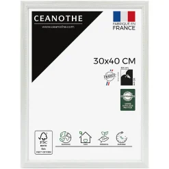 Brio Cadre photo perle gris clair 30x40 cm Fabriqué en France* Cadre 30 X 40 Cm - A3|Cadre