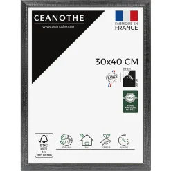 Brio Cadre photo perle noir 30x40 cm Fabriqué en France* Cadre 30 X 40 Cm - A3