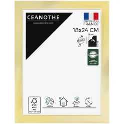 Ceanothe Cadre photo precious doré 18x24 cm Fabriqué en France* Cadre 18 X 24 Cm|Cadre