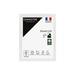 Hot Ceanothe Cadre photo wild ébène 24x30 cm avec passe-partout 13x18 cm Fabriqué en France