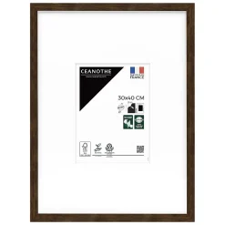 Ceanothe Cadre photo wild ébène 30x40 cm avec passe-partout 15x20 cm Fabriqué en France* Cadre 30 X 40 Cm - A3