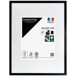 Ceanothe Cadre photo wild noir 60x80 cm avec passe-partout 40x50 cm Fabriqué en France* Cadre 60 X 80 Cm