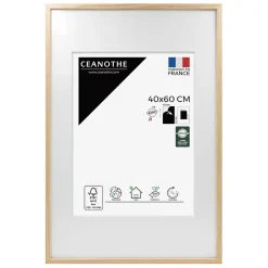 Clearance Ceanothe Cadre photo 40x60 cm chêne alba avec passe-partout 30x40 cm Fabriqué en France