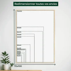 Clearance Ceanothe Cadre photo 40x60 cm chêne alba avec passe-partout 30x40 cm Fabriqué en France