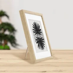 Ceanothe Cadre photo 18x24 cm chêne alba avec passe-partout 13x18 cm Fabriqué en France* Cadre 18 X 24 Cm|Cadre
