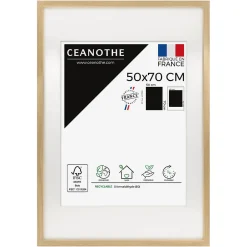 Sale Ceanothe Cadre photo 50x70 cm milan brut avec passe-partout 40x50 cm Fabriqué en France