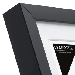Ceanothe Cadre photo 13x18 cm milan noir avec passe-partout 10x15 cm Fabriqué en France* Cadre 13 X 18 Cm