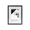 Discount Ceanothe Cadre photo 30x40 cm milan noir avec passe-partout 20x30 cm Fabriqué en France
